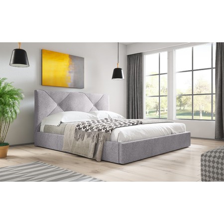 Čalouněná postel KARINO rozměr 80x200 cm Šedá TT-FURNITURE