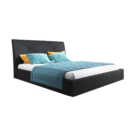 Čalouněná postel KARO rozměr 140x200 cm Černá TT-FURNITURE