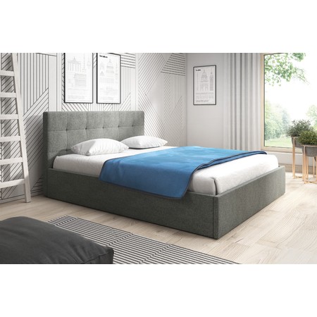 Čalouněná postel LAURA rozměr 80x200 cm Tmavě šedá TT-FURNITURE