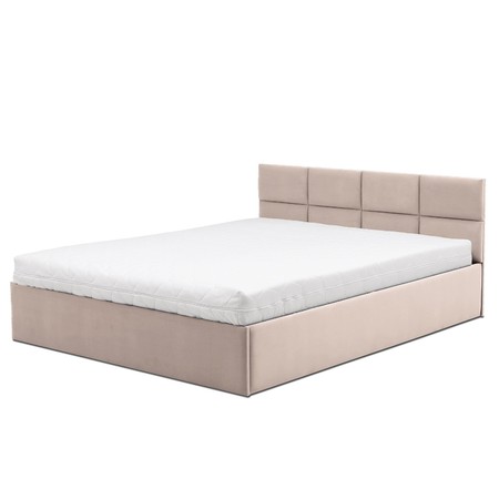 Čalouněná postel MONOS s matrací rozměr 160x200 cm Béžová Signal-nabytek