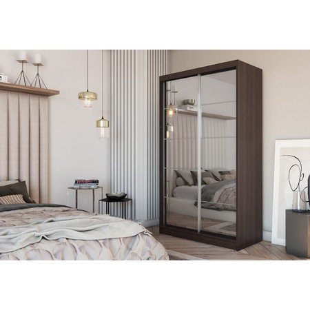 Kvalitní Šatní Skříň Flores 120 cm Wenge Furniture