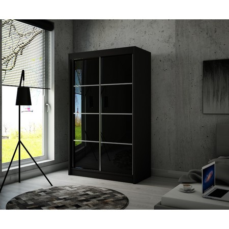 Kvalitní Šatní Skříň Peak III 250 cm Bílá Wenge Furniture