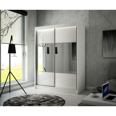 Kvalitní Šatní Skříň Rico 250 cm Vanilka Wenge Furniture