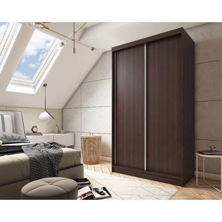 Kvalitní Šatní Skříň bez zrcadla 180 cm Wenge Furniture
