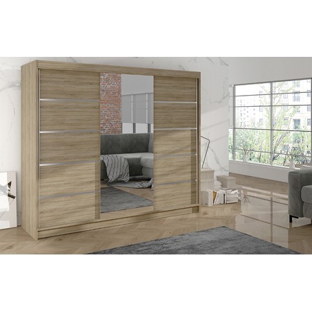 Šatní skříň DERBY VI - 200 cm Dub sonoma ankon