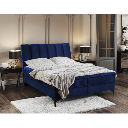 Čalouněná postel ALABAMA rozměr 180x200 cm Modrá TT-FURNITURE
