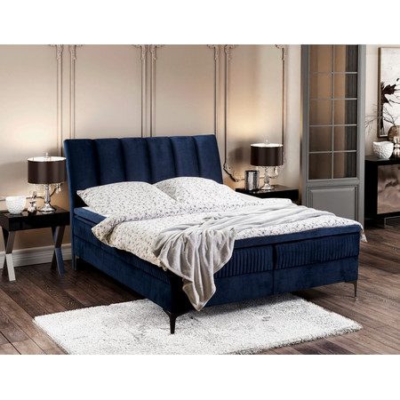 Čalouněná postel ALABAMA rozměr 90x200 cm Modrá TT-FURNITURE