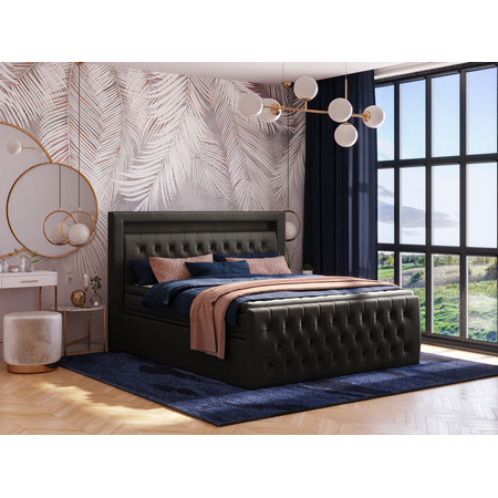Čalouněná postel CESAR 120x200 cm Černá KOLA