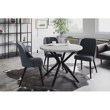 Jídelní rozkládací stůl LOFT LITE 120x40 cm Černá Šedá Alpimeble
