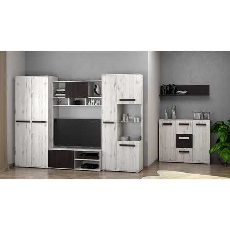 Obývací sestava Viva 280x52 - dub craft/bílá Idzczakmeble