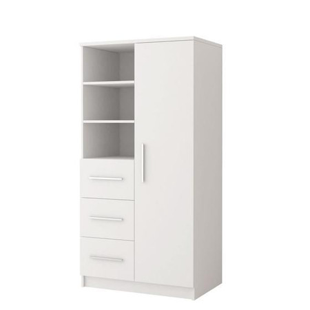 Regál 80 3S1D Omega - bílá Idzczakmeble