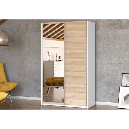 Skříň Hit 150x55 cm - bílá/dub sonoma Idzczakmeble
