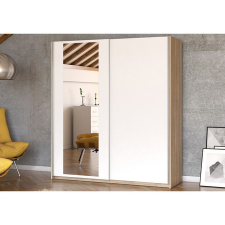Skříň Hit 180x55 cm - dub sonoma/bílá Idzczakmeble