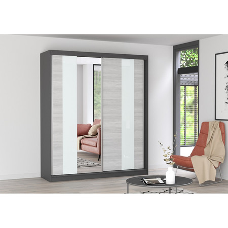 Skříň Multi 32 183x61 cm - grafit Idzczakmeble