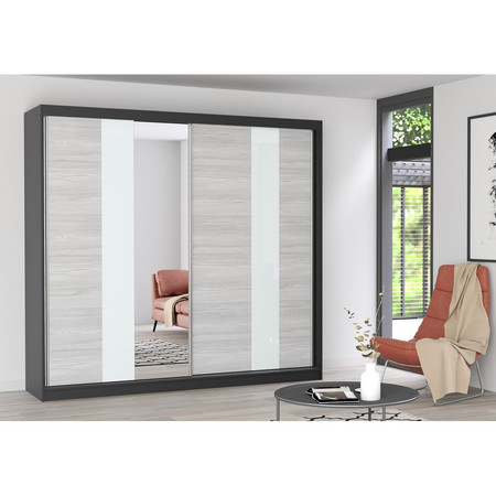 Skříň Multi 32 233x61 cm - černá Idzczakmeble