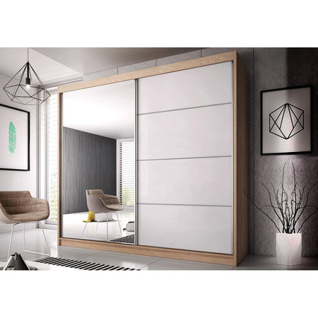 Skříň Multi 35 233x61 cm - dub sonoma/bílá Idzczakmeble