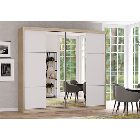 Skříň Multi 38 233x61 cm - dub sonoma/bílá Idzczakmeble