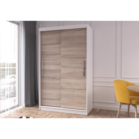 Skříň Neomi 04 120x61 cm - bílá/dub sonoma Idzczakmeble
