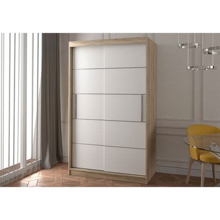 Skříň Neomi 06 120x61 cm - dub sonoma/bílá Idzczakmeble