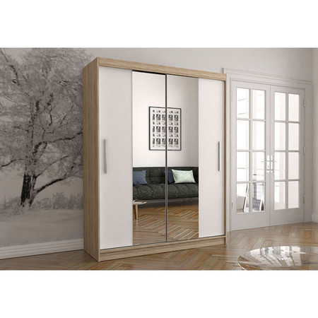 Skříň Vista 01 150x61 cm - dub sonoma/bílá Idzczakmeble