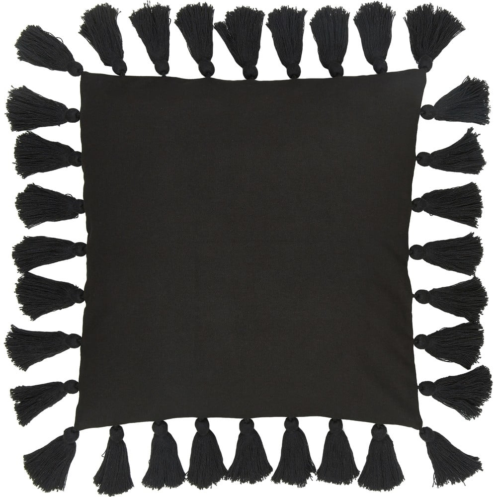 Černý bavlněný dekorativní povlak na polštář Westwing Collection Shylo