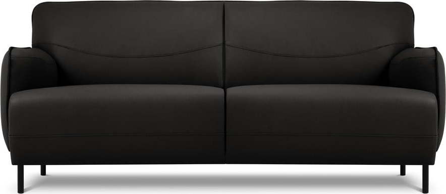 Černá kožená pohovka Windsor & Co Sofas Neso