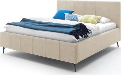 Béžová dvoulůžková postel s roštem a úložným prostorem Meise Möbel Lizzano