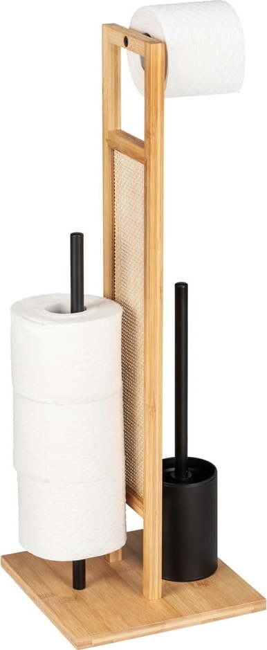 Bambusový stojan na toaletní papír se štětkou Allegre - Wenko WENKO
