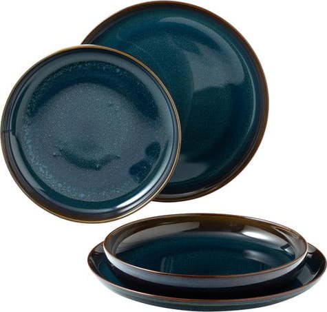 4dílná sada tmavě modrých porcelánových talířů Villeroy & Boch Like Crafted like | Villeroy & Boch