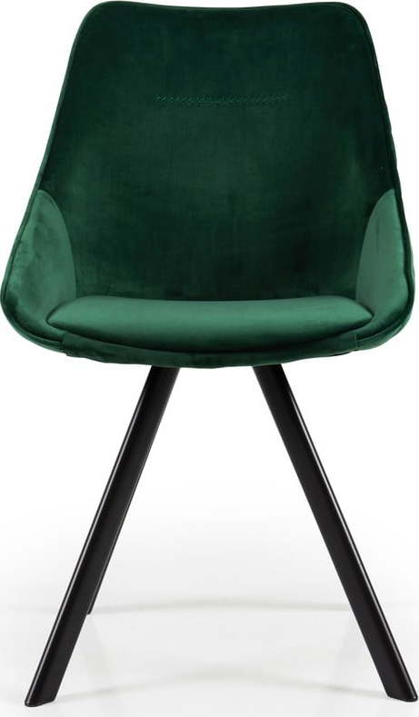 Zelená jídelní židle se sametovým povrchem Tenzo Ritz Tenzo