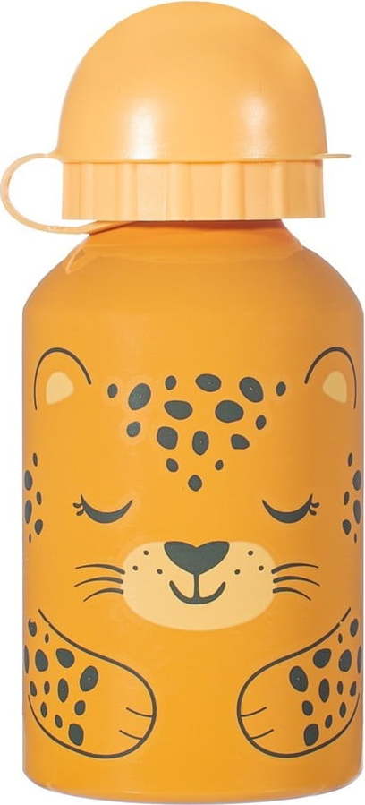 Oranžová dětská láhev na pití Sass & Belle Leopard