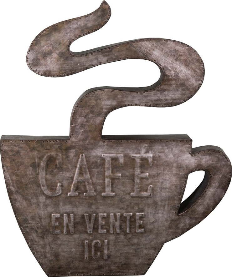 Nástěnný kovový dekorativní prvek Antic Line Cafe