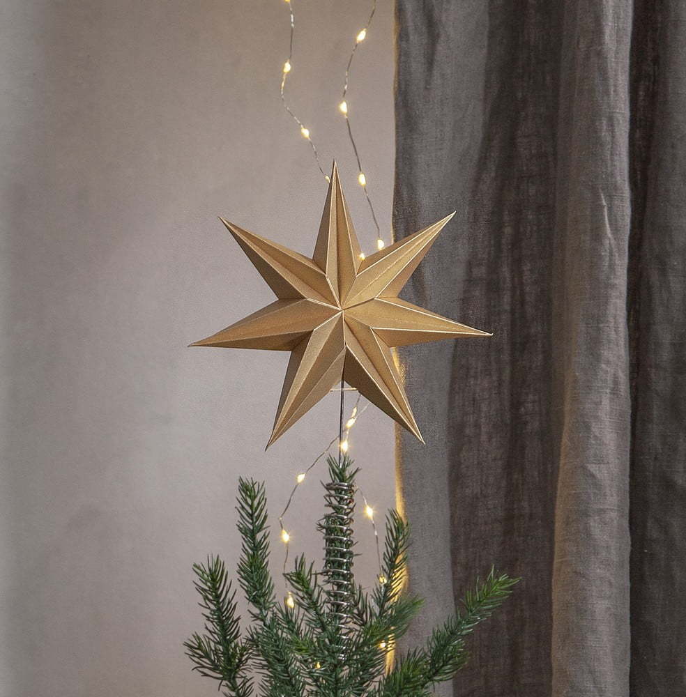 Světelná špička na vánoční stromek ve zlaté barvě Isa - Star Trading Star Trading