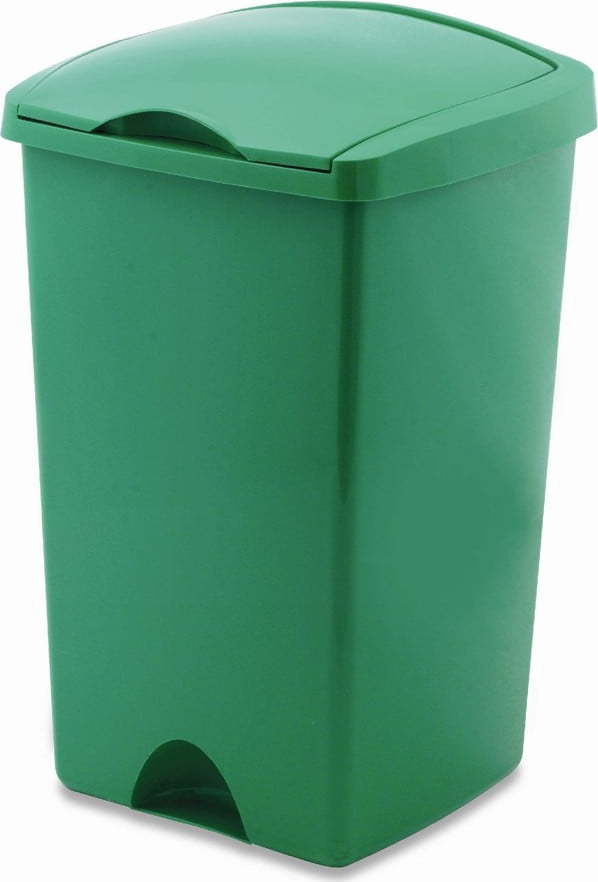 Zelený odpadkový koš s víkem Addis Lift
