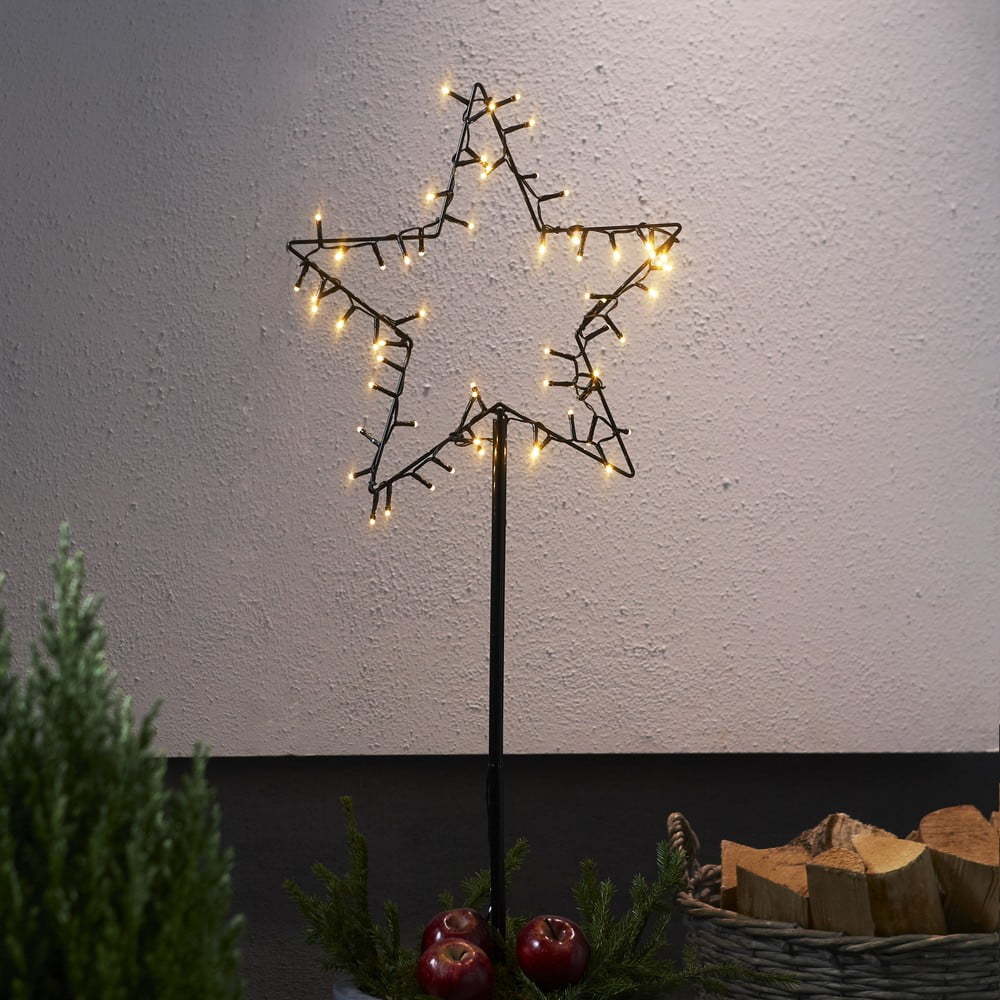 Černá vánoční světelná dekorace Spiky - Star Trading Star Trading