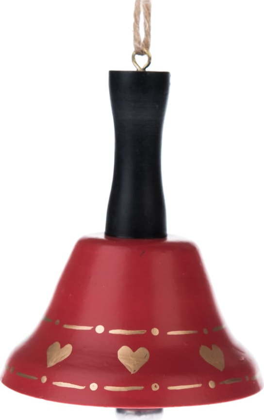 Červený kovový závěsný zvonek Dakls Dakls