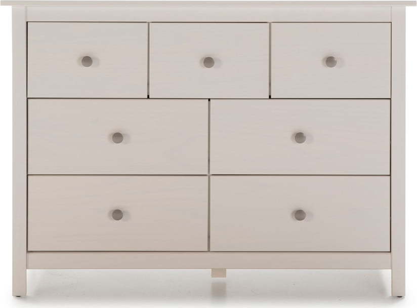 Bílá komoda se 7 zásuvkami Marckeric Berna Marckeric
