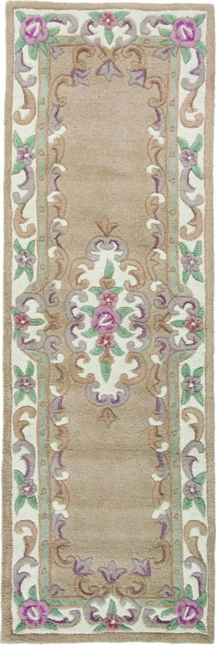 Béžový vlněný běhoun FlairRug Aubusson
