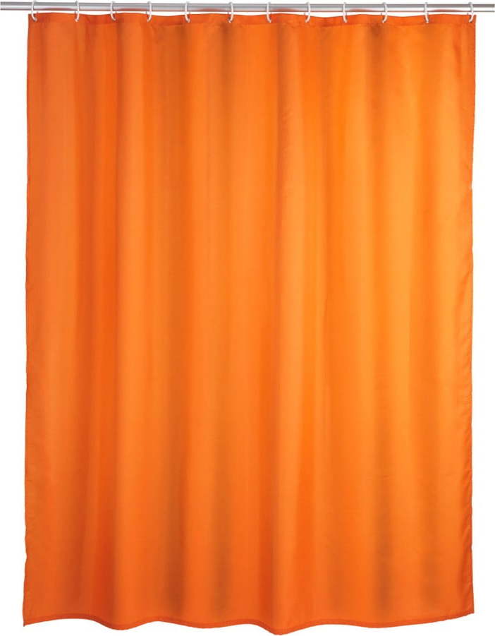 Oranžový sprchový závěs Wenko Puro