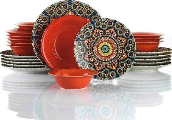 24dílná sada kameninového nádobí Kütahya Porselen Oriental Kütahya Porselen