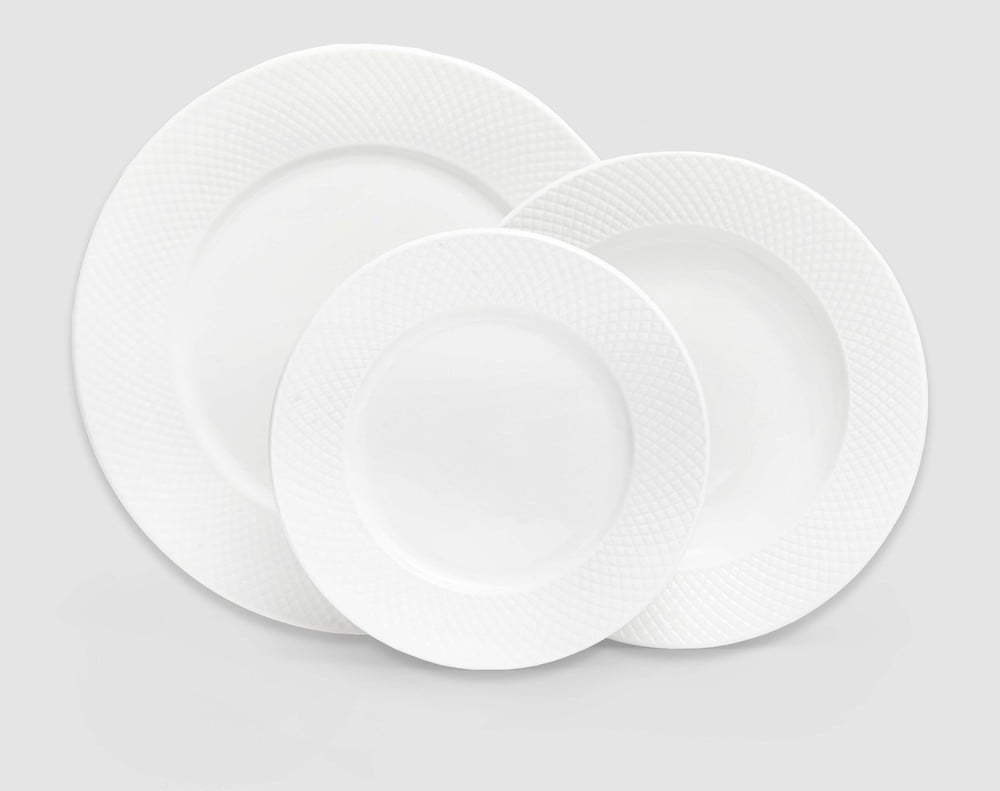 6dílná sada bílých porcelánových talířů Bonami Essentials Imperio Bonami Essentials
