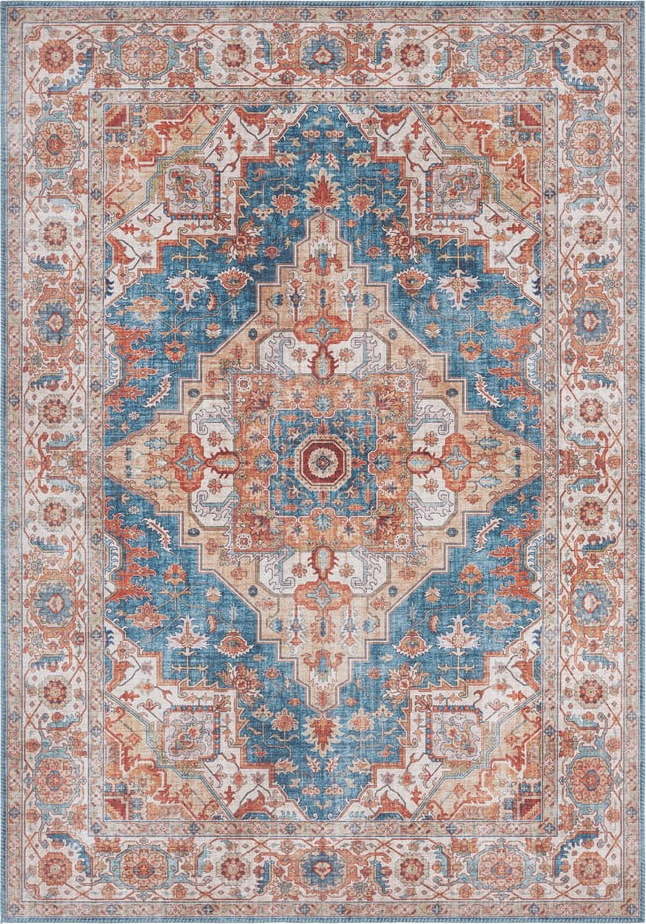 Modro-červený koberec Nouristan Sylla