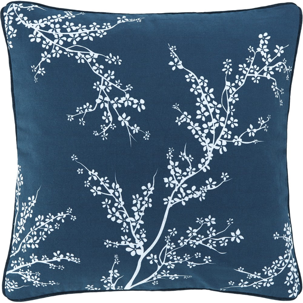 Modrý bavlněný dekorativní povlak na polštář Westwing Collection Jada