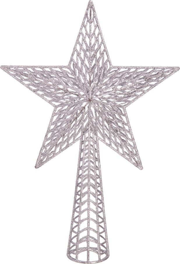 Stříbrná vánoční špička na stromeček Unimasa