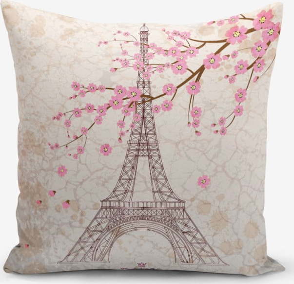 Povlak na polštář s příměsí bavlny Minimalist Cushion Covers Eiffel