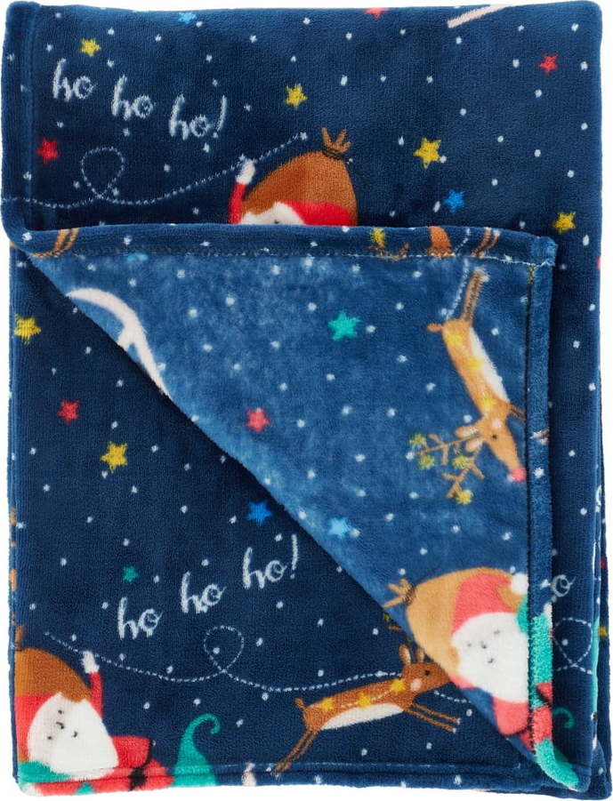 Červeno-modrá dětská deka 170x130 cm Santa's Christmas Wonderland - Catherine Lansfield Catherine Lansfield
