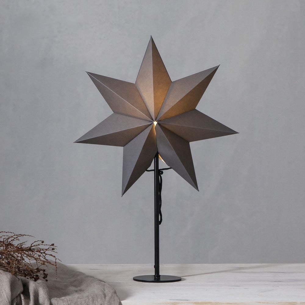 Černo-šedá vánoční světelná dekorace Mixa - Star Trading Star Trading