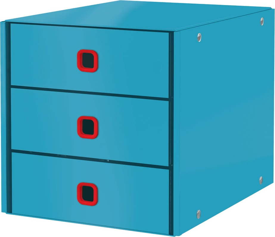 Modrý zásuvkový box se 3 zásuvkami Leitz Cosy Click & Store Leitz