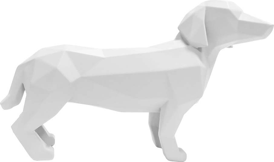 Matně bílá soška PT LIVING Origami Standing Dog