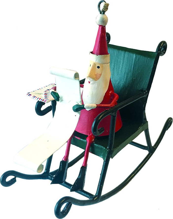 Vánoční závěsná ozdoba G-Bork Santa in Rocking Chair G-Bork